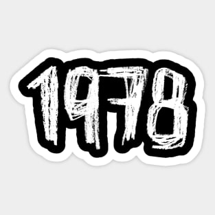 1978 Birthday, Birth Year 1978, Born in 1978 Sticker